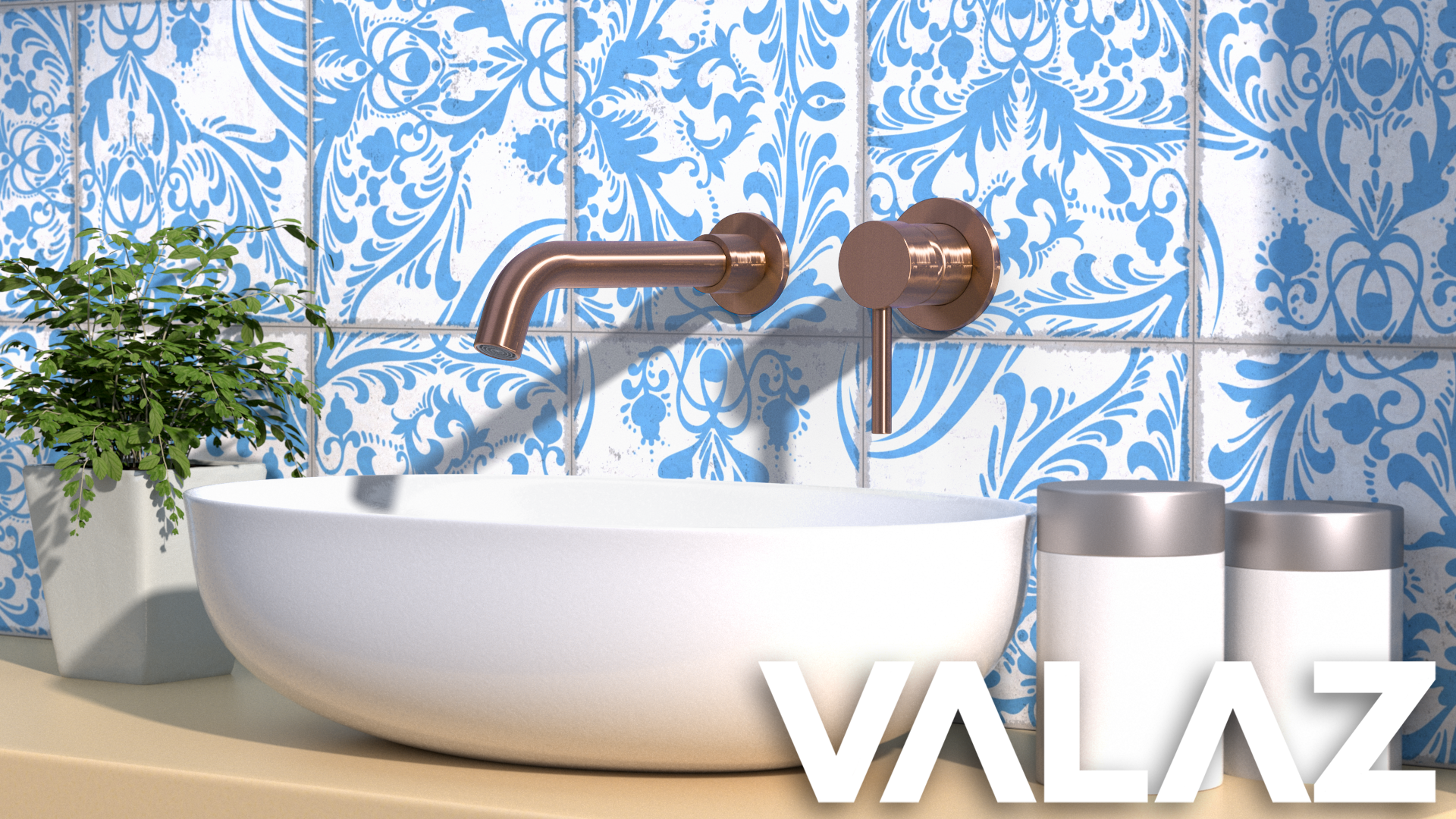 Valaz Robinet clic-clac pour lavabo ou bidet rond blanc - 3