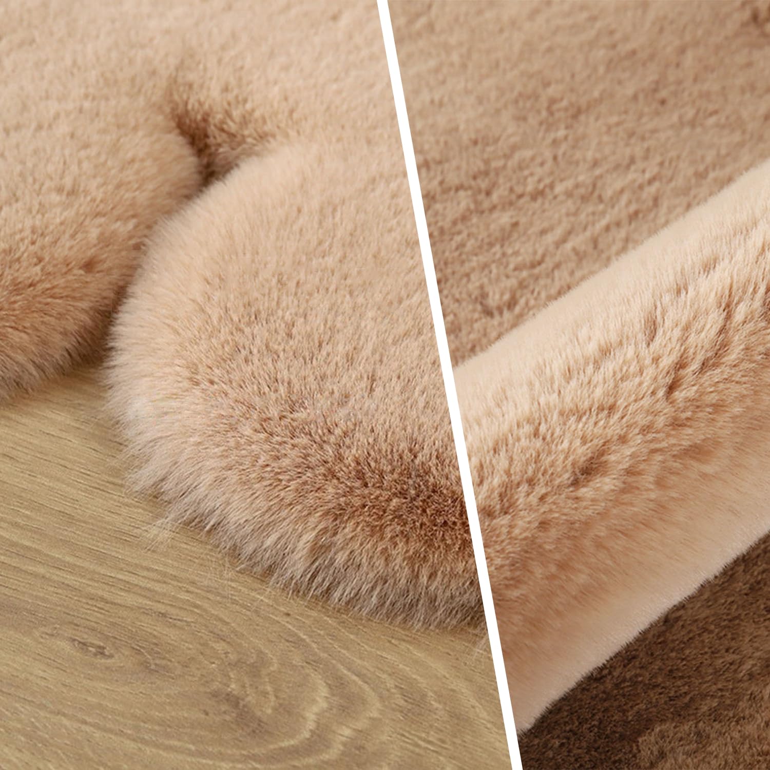 Tapis bébé ours marron- Descente de lit enfant douce en fausse fourrure -Tapis chambre et salon forme ourson - Décoration nurserie et chambre adulte - 3