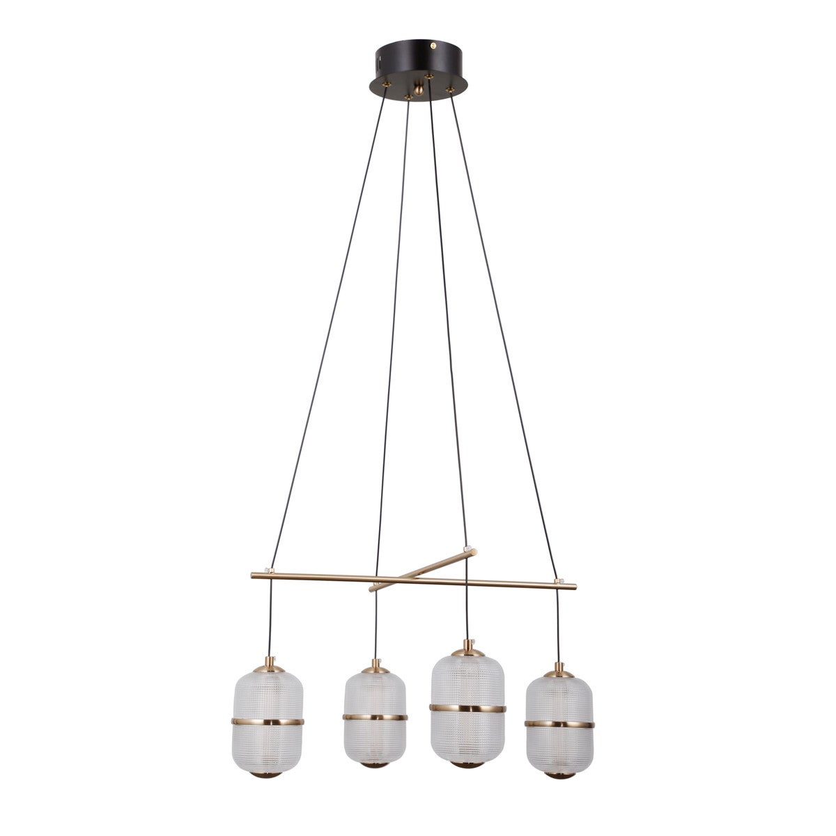 Lampa wisząca ALANI LED 24W Ciepła biel 1931lm czarna matowa wym: 110 x 56 x 56 cm Italux