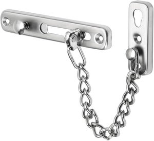 Catena Porta Acciaio Inossidabile,2 Pezzi Sicurezza Di Porta Catena Con Viti Antifurto,Catena Per Porta Di Sicurezza,Catena Per Porta Anteriore,Blocco Catena Porta - 5