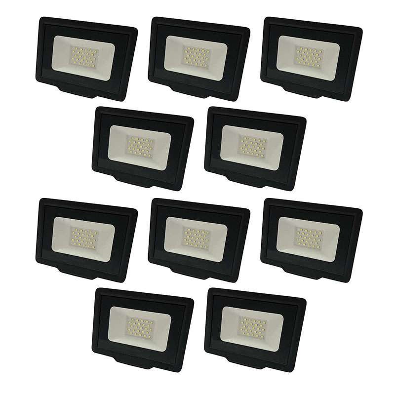 Lot De 10 Projecteurs LED De Travail Joparri 48W 4320 Lumens - Phares LED 6500K IP67 Étanches 12-30V Pour Tracteur, SUV, Tout-Terrain Et Bateau