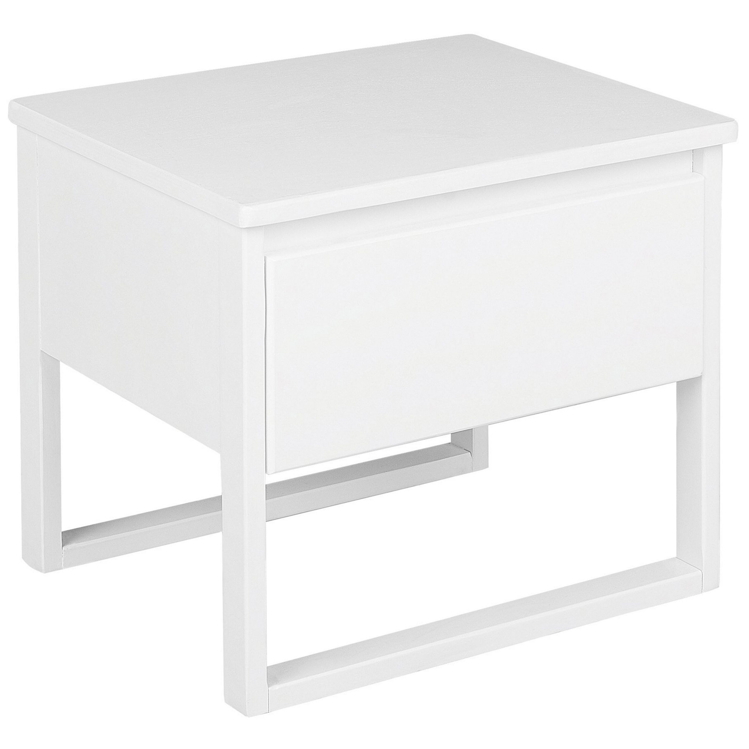 Beliani Table De Chevet 2 Tiroirs Blanc SOHO - Leroy Merlin