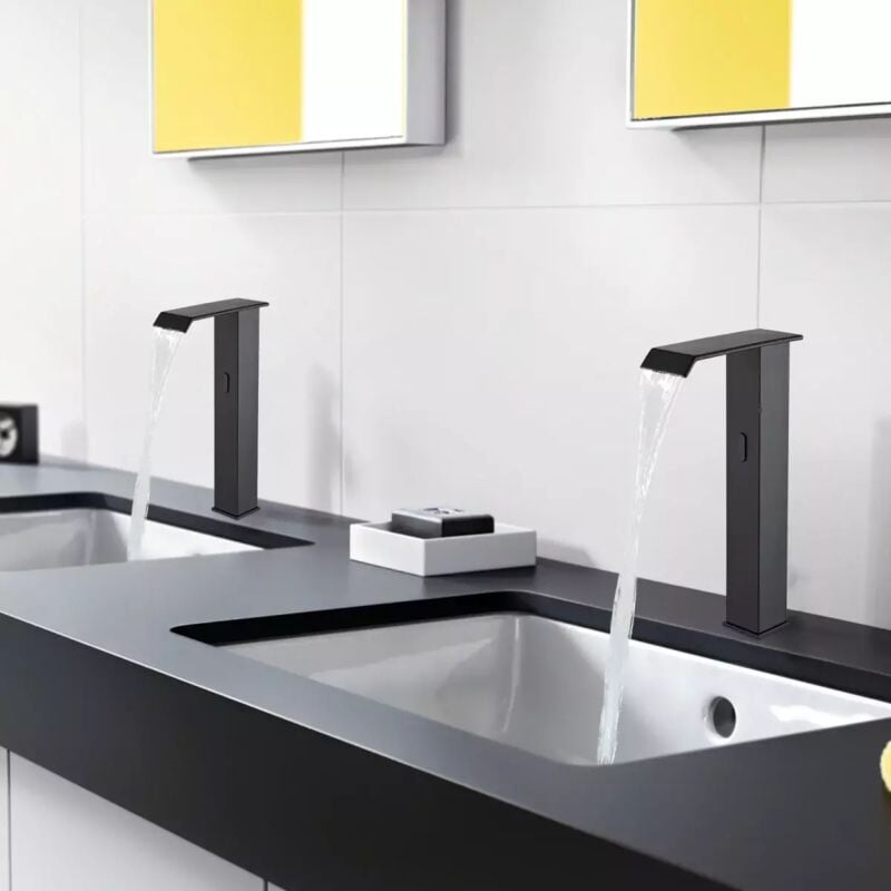 Rubinetto a infrarossi per lavabo da appoggio per lavabo da appoggio nero Alibab