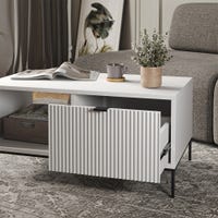 Table d'appoint en bois VCM Table basse Table de salon Table basse Nachto M (Blanc Table d'appoint en bois VCM Table basse Table de salon Table basse Nachto M (Blanc