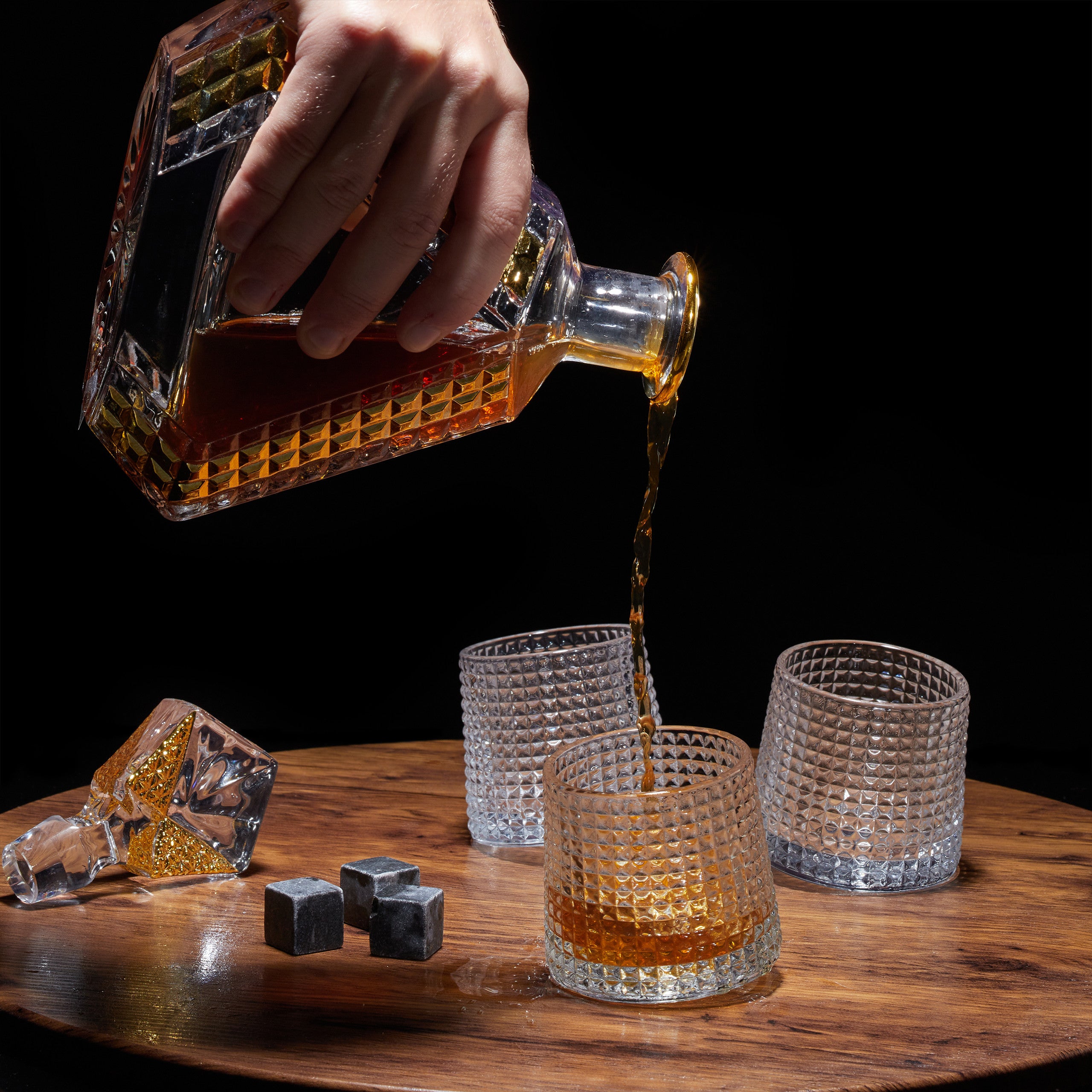 Set 12 Bicchieri Da Whisky Relaxdays - 150 Ml, 3 Design, Tumbler In Vetro Trasparente