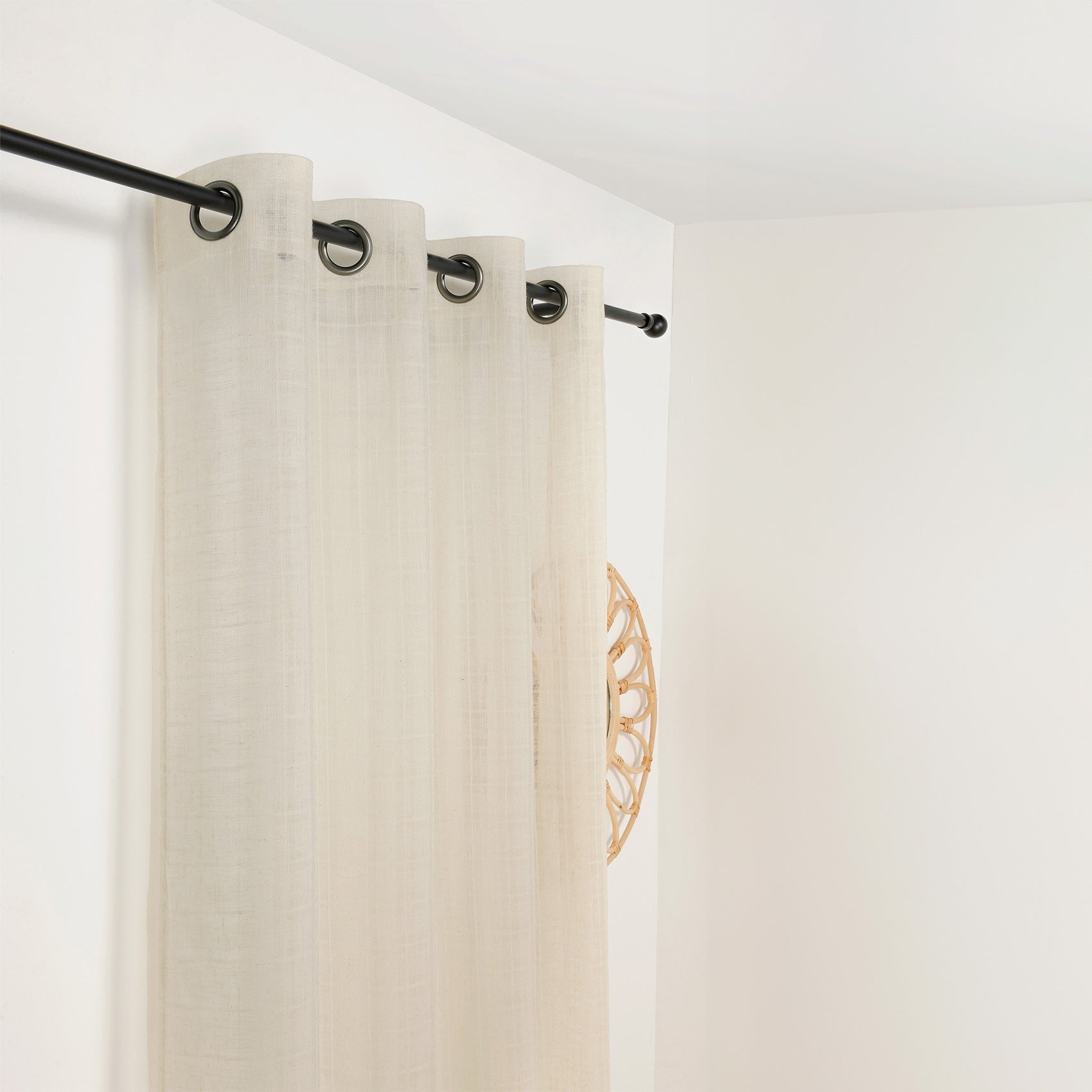 Coupon De Tissu Coton Mélangé - 90x150 Cm, Blanc Cassé à Carreaux, Idéal Pour Couture