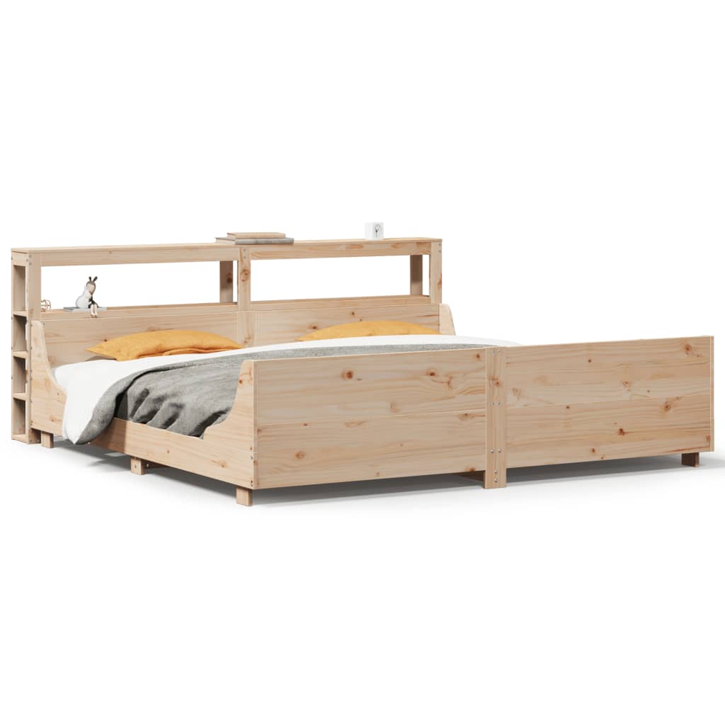 Łóżko Drewniane Brązowe Rama Łóżka Stelaż Do Pokoju Sypialni 200x200 cm
