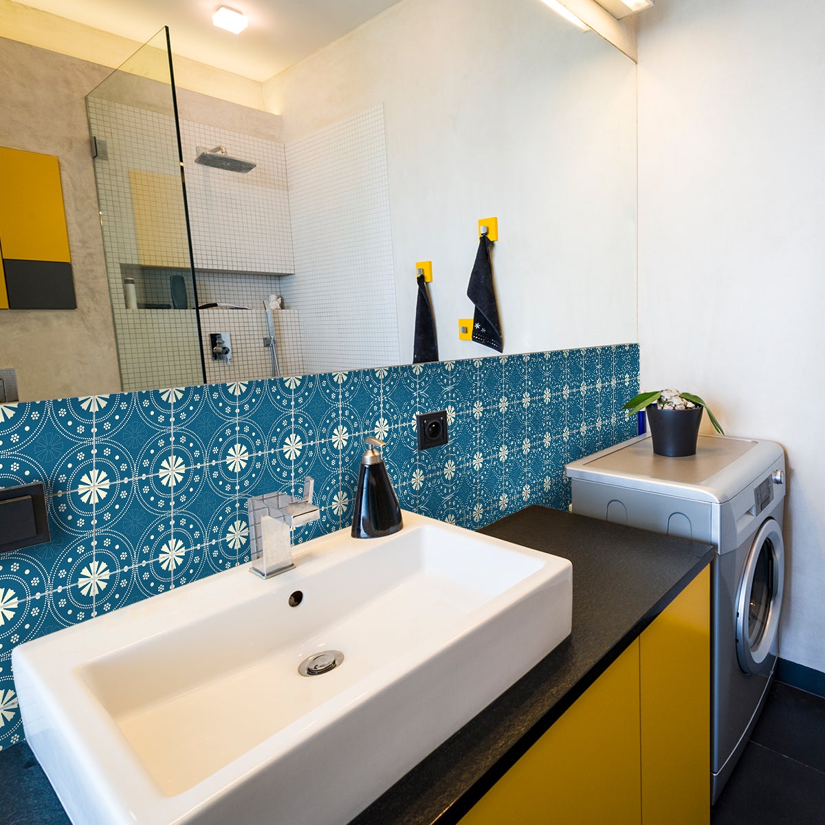 9 adesivi piastrelle azulejos paquita - Sticker adesivo - adesivi murali - 9stickers15x15cm - 5