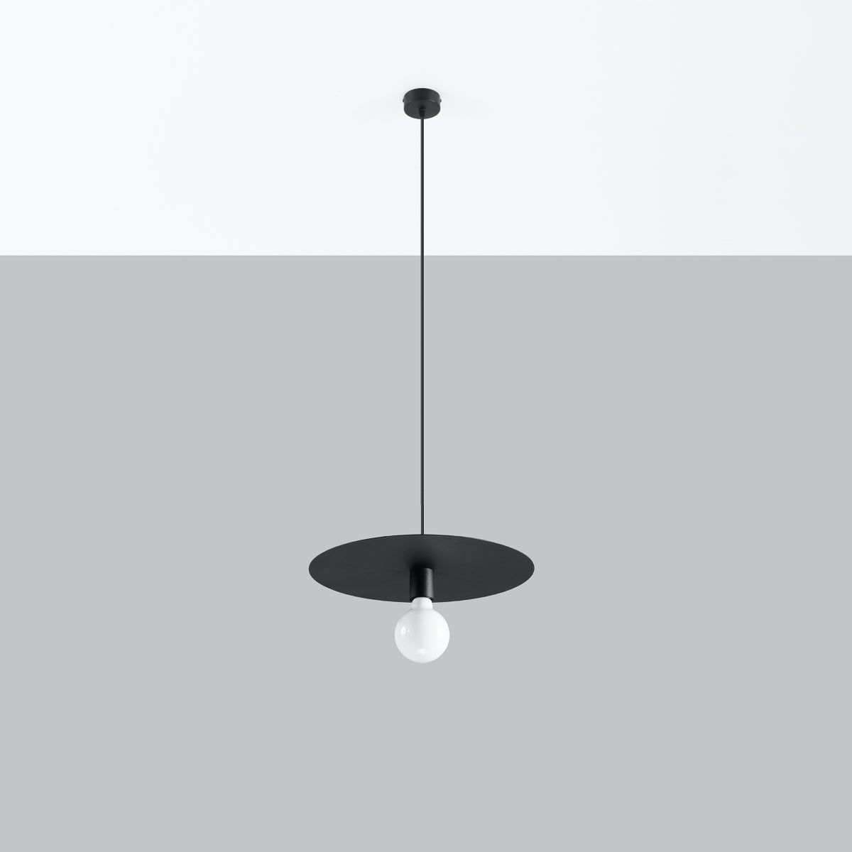 Lampa wisząca FLAVIETA czarna LED 4000K - 40x40x105cm Sollux