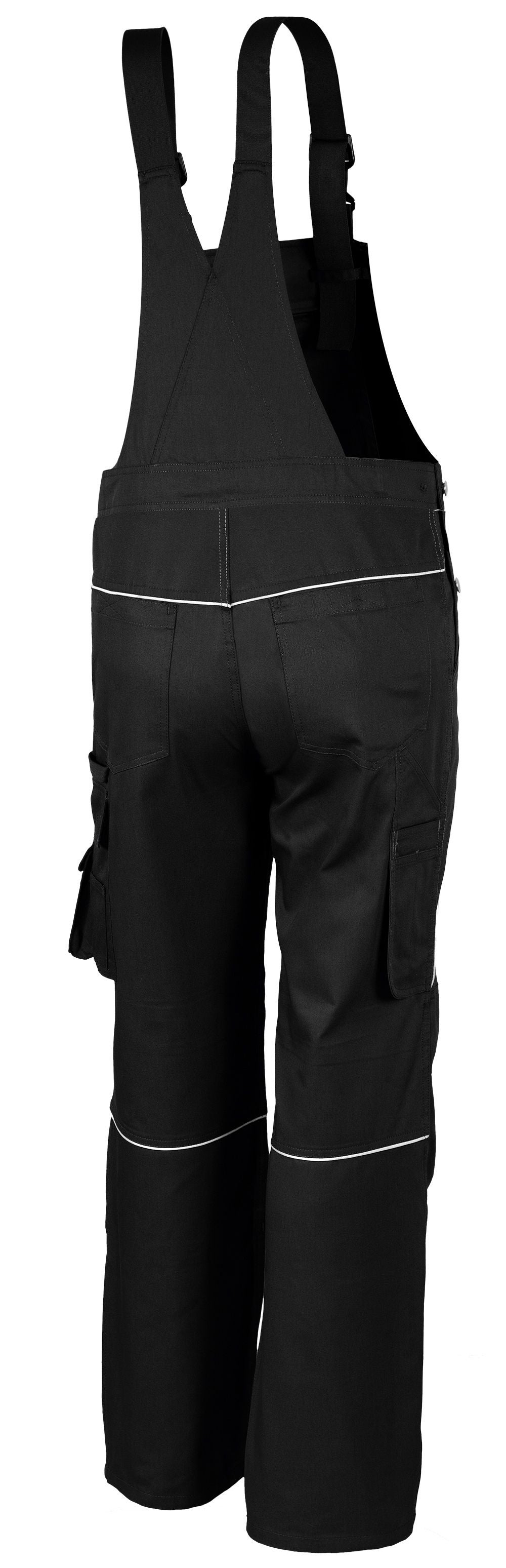 Qualitex - PROfessionals Salopette résistante en tissu renforcé de fibres - noir - size 64 - Unisex - bleu de travail - 15 poche - Pantalon de travail - 2