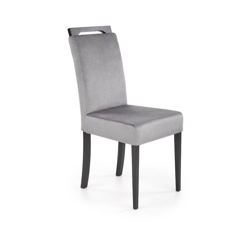 Krzesło tapicerowane CLARION 2 VELVET szare