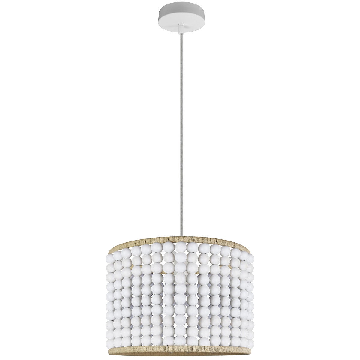 Lampa wisząca Ribe biało-brązowa 1xE27x20W wym: 120 x 20 x 30 cm metal Polux