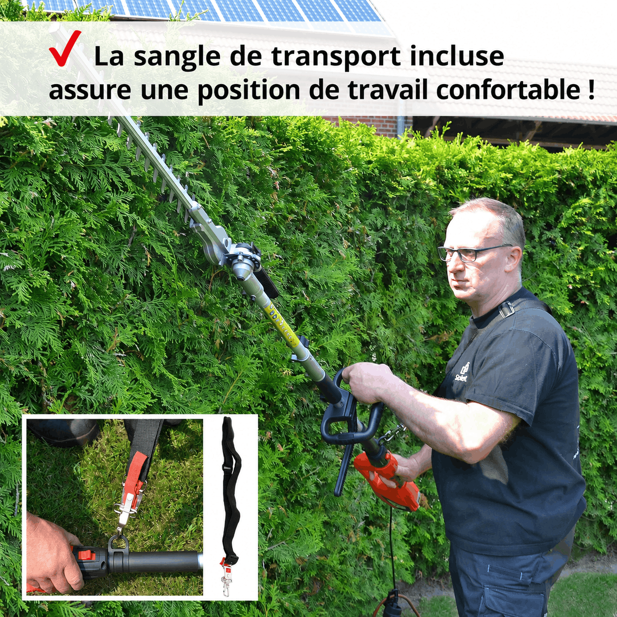Hecht jardin 695 Taille haies telescopique electrique 900W pour arbustes et buissons - 4