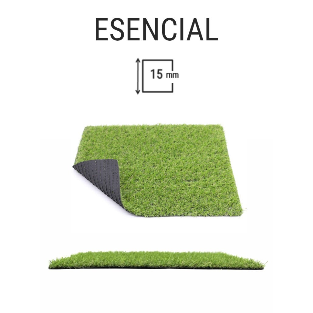 Bonerva | Césped Artificial Esencial 15mm | Rollo 2x20 Metros | Rollo de césped artificial económico para terrazas, jardines y patios - 6