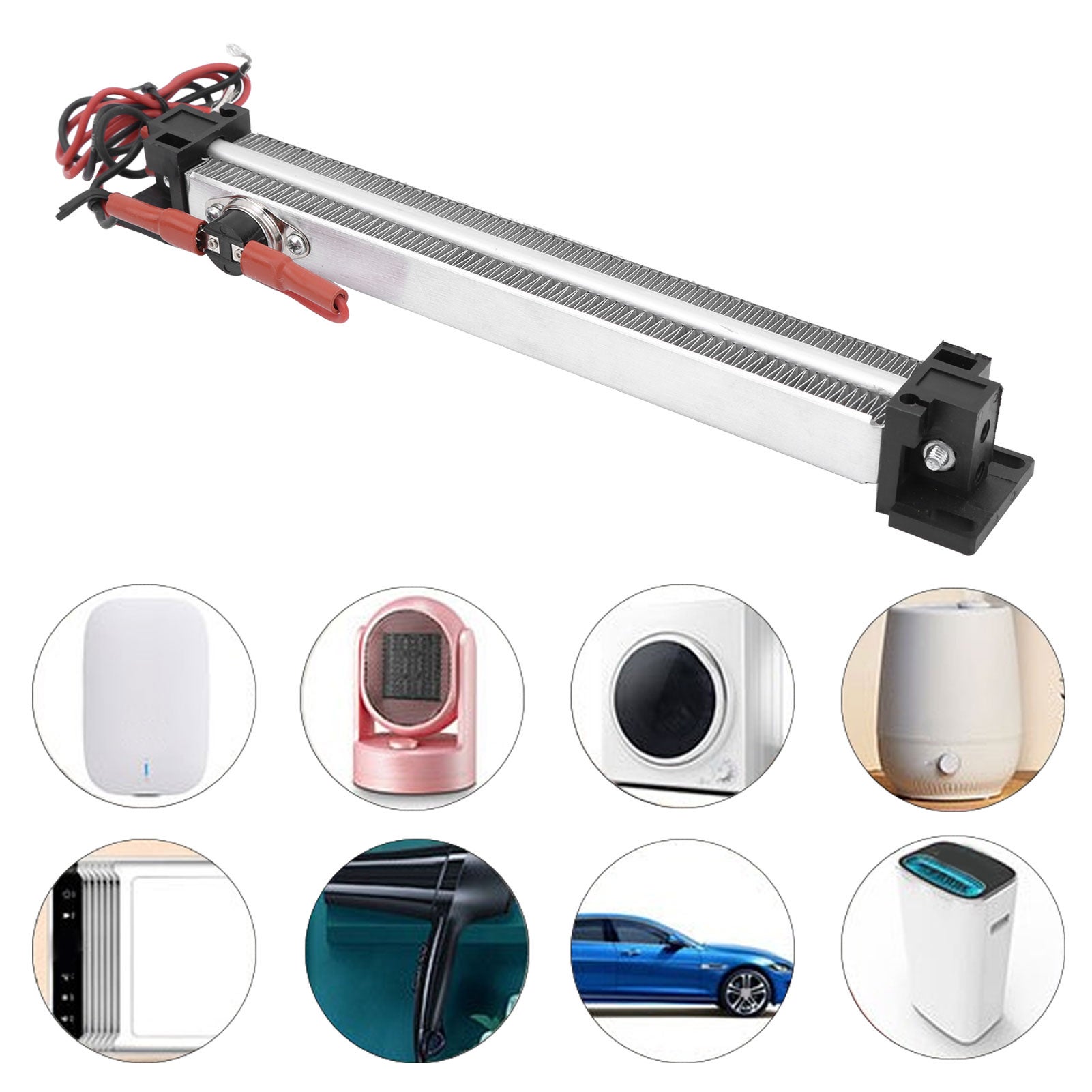 Riscaldatore d'aria elettrico AC 220V 600W Elemento riscaldante termostatico in ceramica PTC isolato - 6