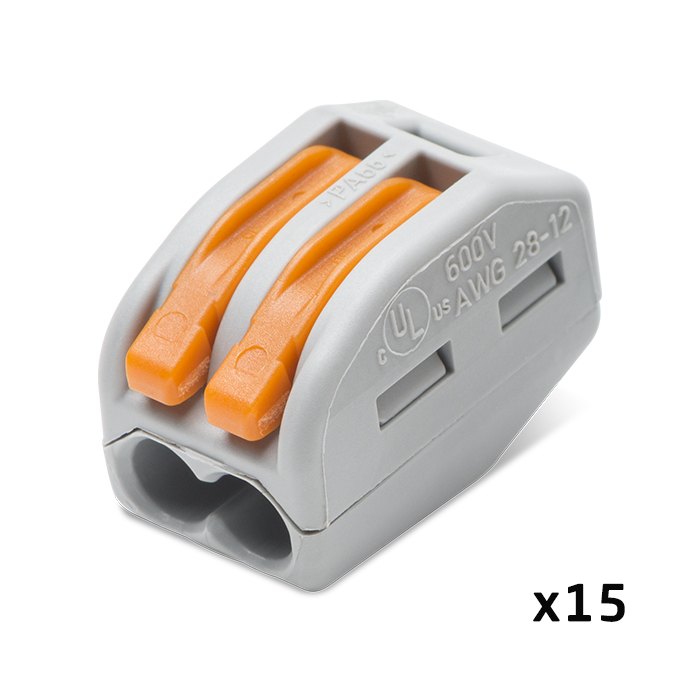 POT 50 bornes Wago, raccordement 0,08-4 mm², jusqu'à 32 A, point de test, sans outil, pour fils souples et rigides - 2