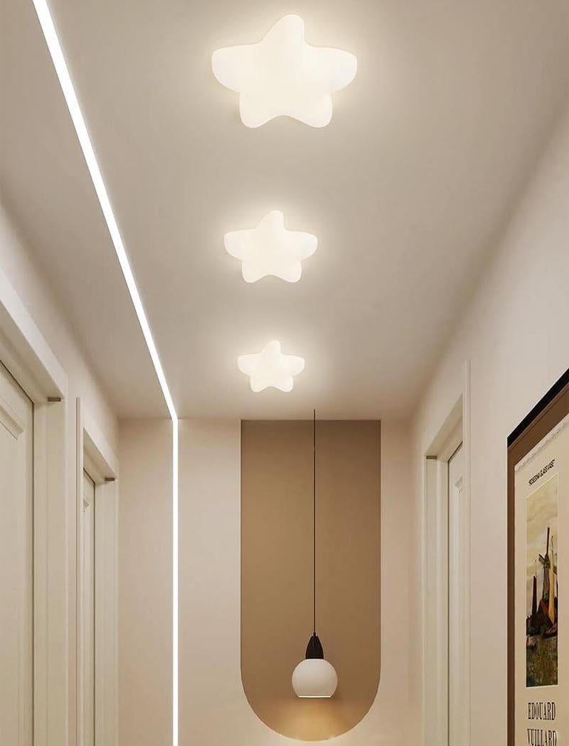 10W Star Shape LED Ceiling Light, Dimmable Modern Lamp for Kids Room ...