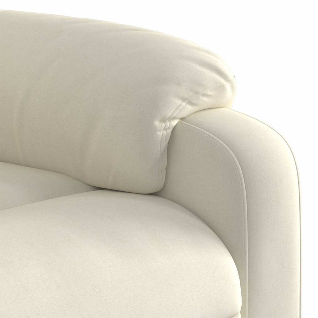 Fauteuil inclinable Crème Velours - 8