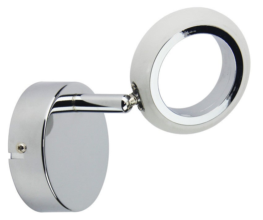 Kinkiet ścienny Aurelion chromowany biały LED 4W 3000K wym: 15 x 14 x 9 cm akryl IP20 Candellux