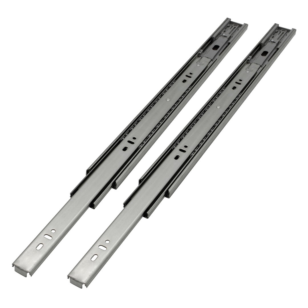 Prowadnice do szuflad z łożyskami kulkowymi, prowadnice teleskopowe SoftClose 45 mm z pełnym wysuwem, 450 mm, 6X