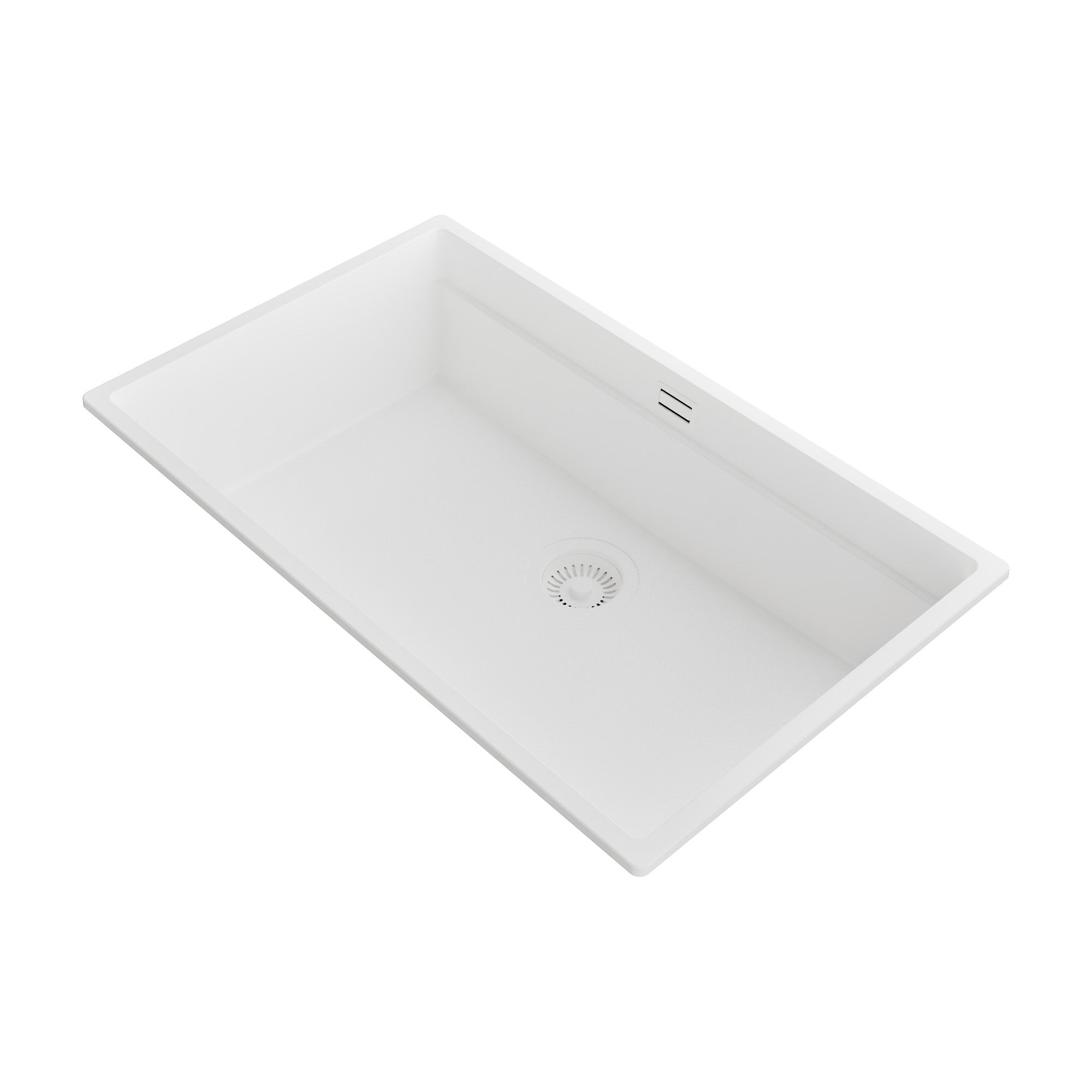Zlewozmywak 76x47cm, do szafki od 80cm + Syfon - Coral Cały Biały STONESTYLE
