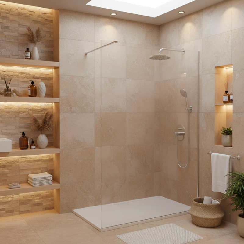 Grohe Pack Ducha Completo – Mampara Walk-In 140x200 + Columna Grohe ...