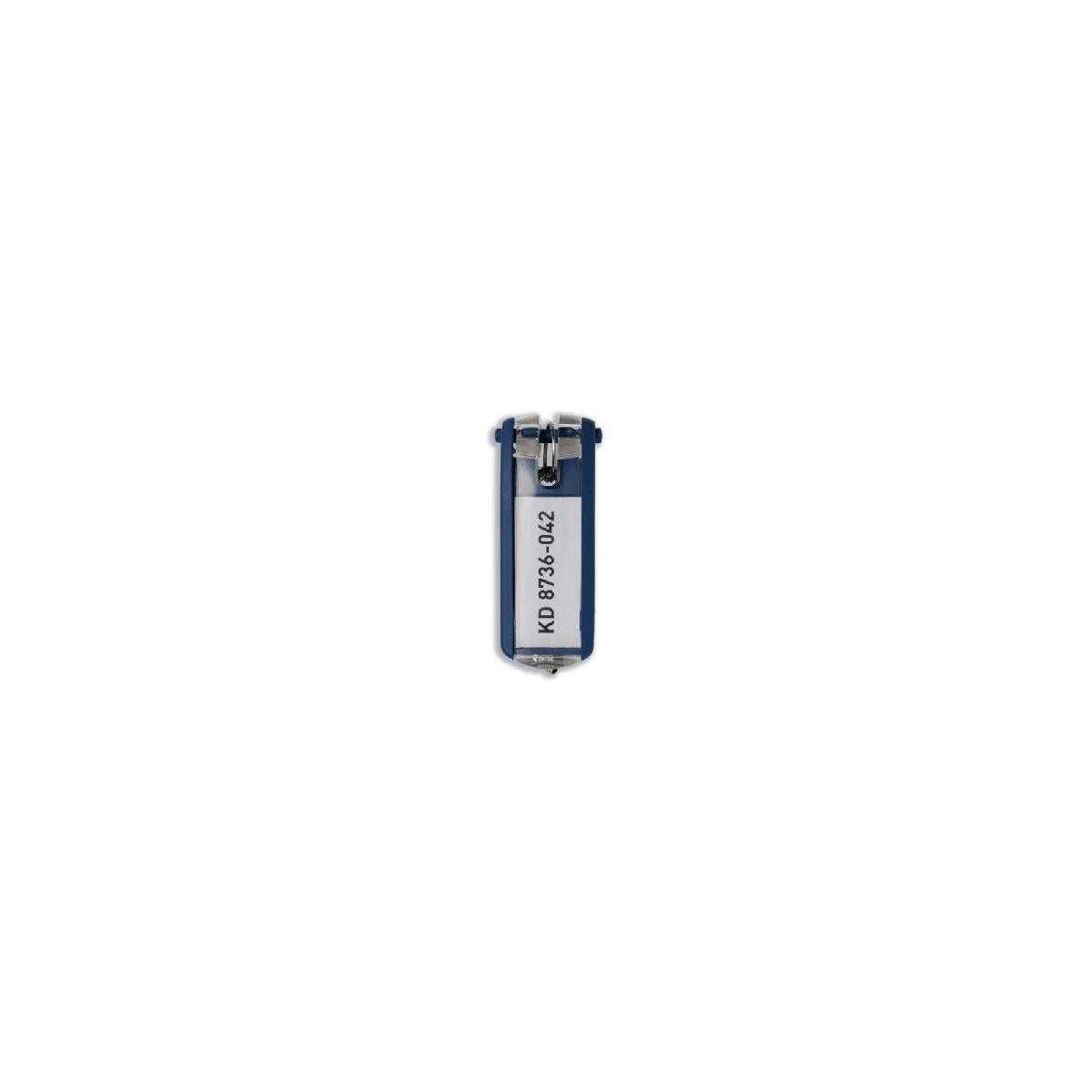 Breloczek Durable KEY CLIP ciemnoniebieski z etykietą i opakowaniem 6 sztuk