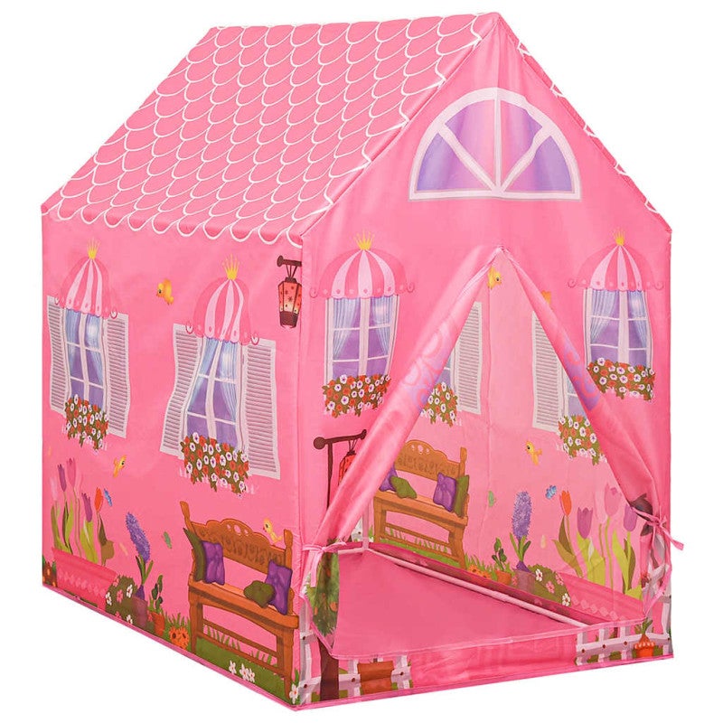 Tente de jeu pour enfants avec 250 balles Rose 69x94x104 cm - 4