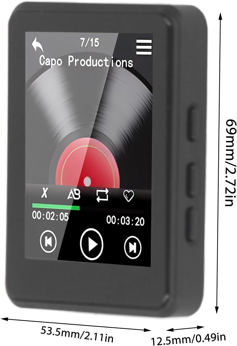 (Sans Carte） Lecteur MP3 MP4, Lecteur de Musique MP3 avec écran Tactile Complet de 2,4 Pouces et Mémoire, Lecteur MP3 Classique Haut-parleurs HD Intég - 4