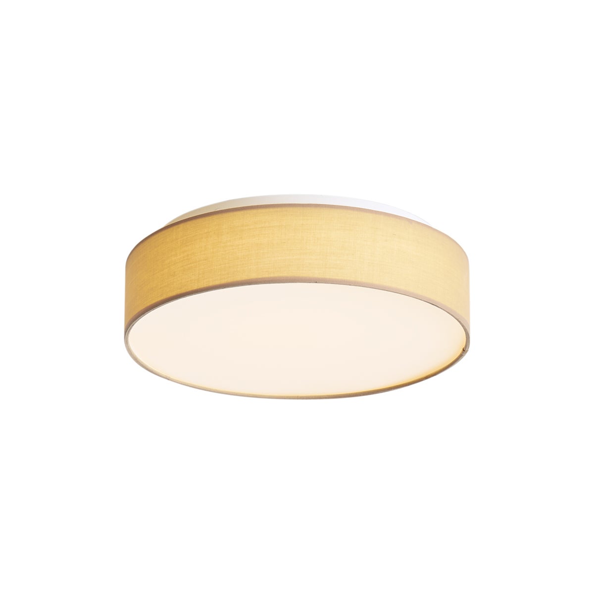 Qazqa nowoczesny plafon - Flat Drum - beżowy, okrągły, led zintegrowana 26w zestawie, Integrated led, 2700k - 4000k, ciepła biel