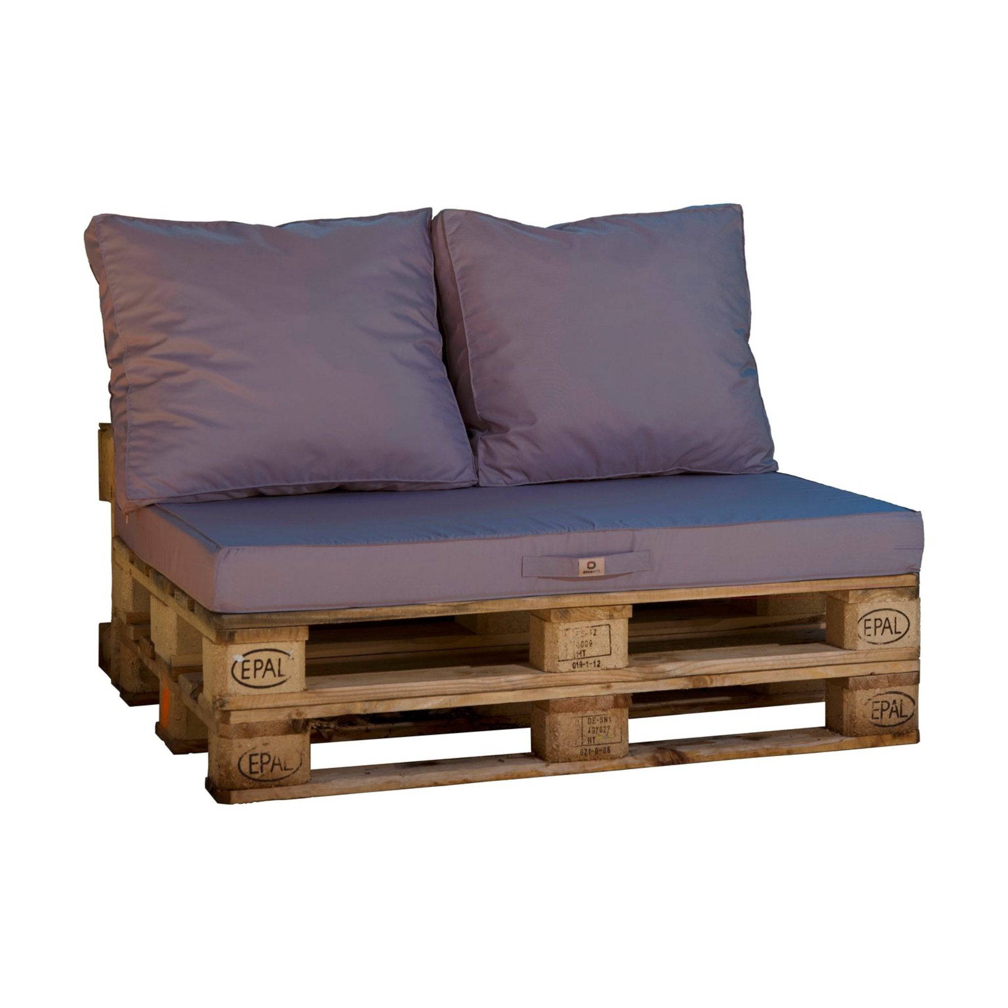 Cuscini Per Pallet Chilly Pilley - Schienale 60x40x12cm, Sfoderabili E Lavabili - Grigio E Altri Colori