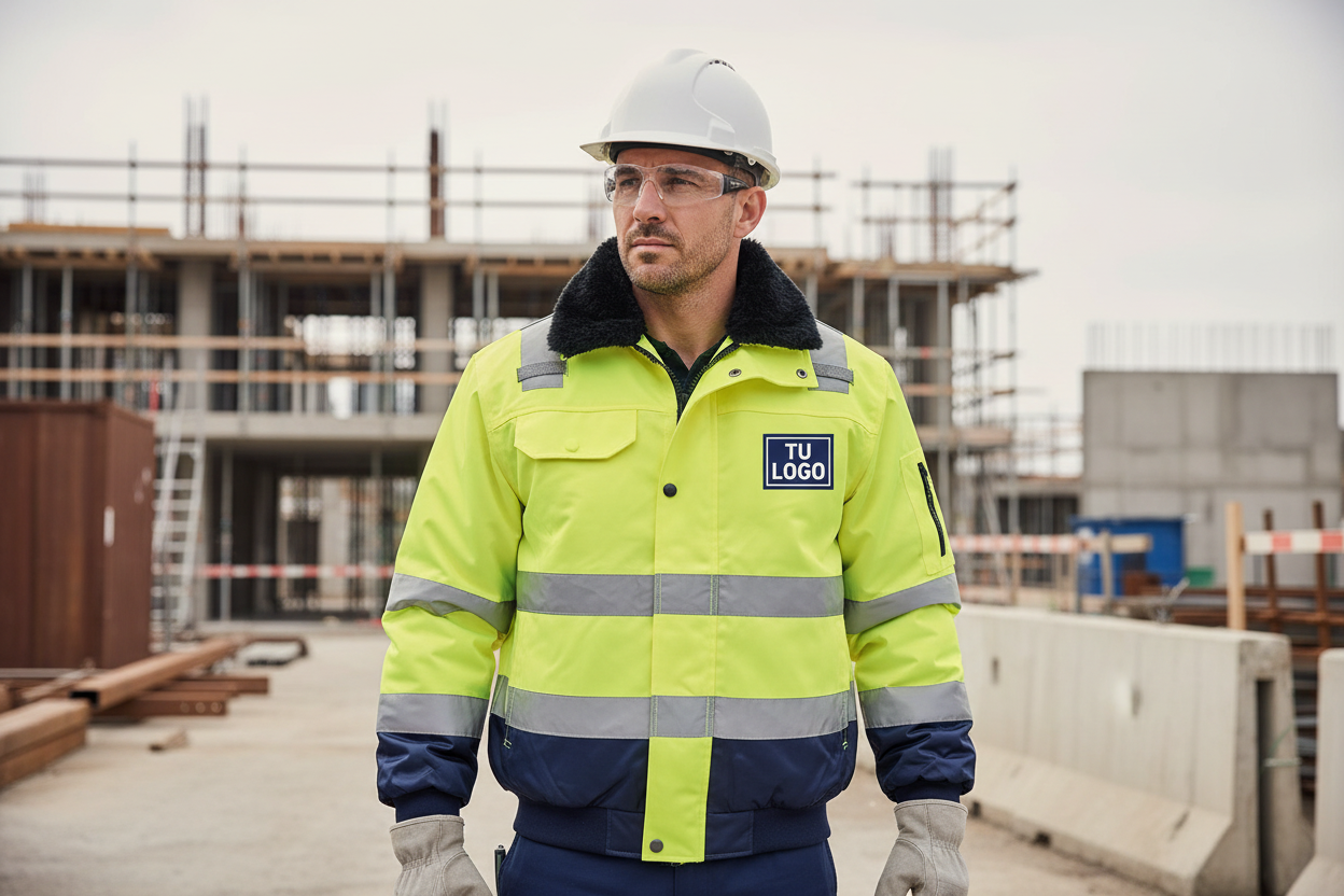 Casaco 3 em 1 de alta visibilidade Azul Marinho e Laranja / XXL - 5