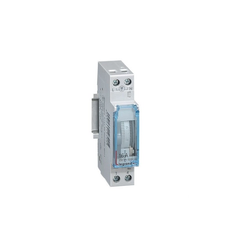 Legrand - Interrupteur horaire analogique programmable manuel jour - vertical avec réserve marche - 412790 - 4