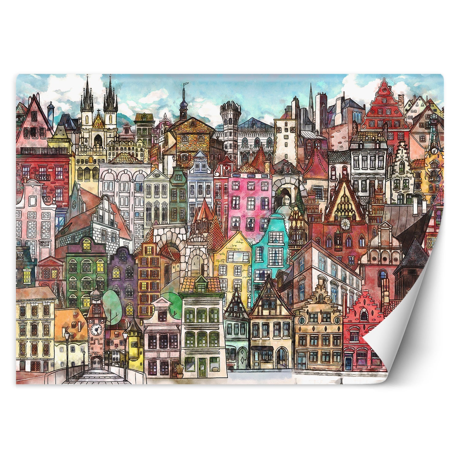Fototapeta, Kolorowe miasteczko dla dzieci 200x140