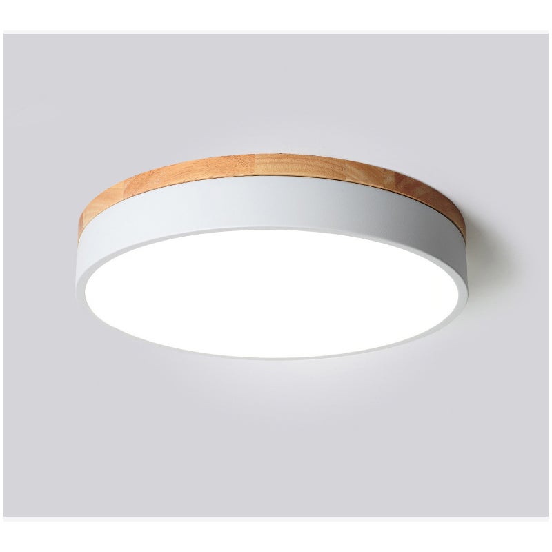 Nowoczesny plafon okrągły, lampa sufitowa do przedpokoju, okrągła lampa sufitowa z trójkolorową regulacją barwy światła, 30CM24W, biała