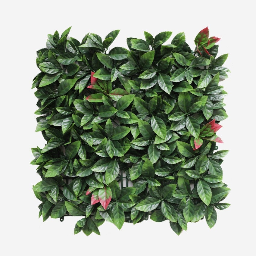 Siepe artificiale photinia realistica pannello giardino 50x50cm Suber |  Leroy Merlin