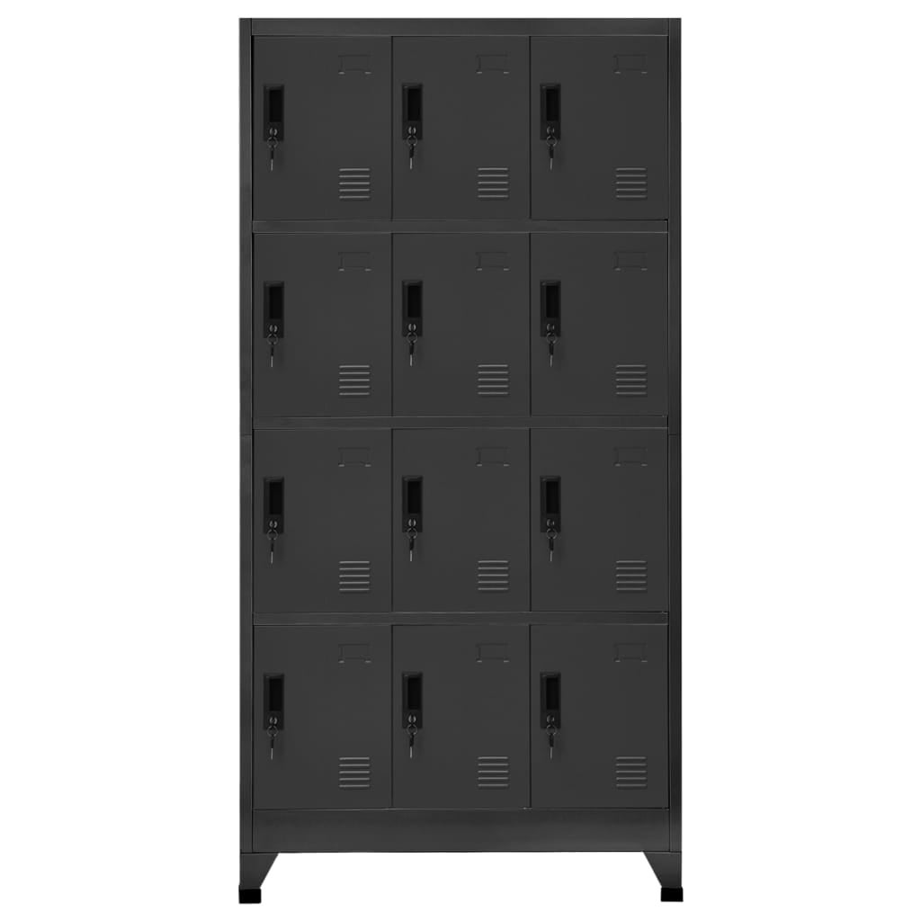 Armoire De Rangement Anthracite 42,5x35x101,5 Cm Acier - Neuve