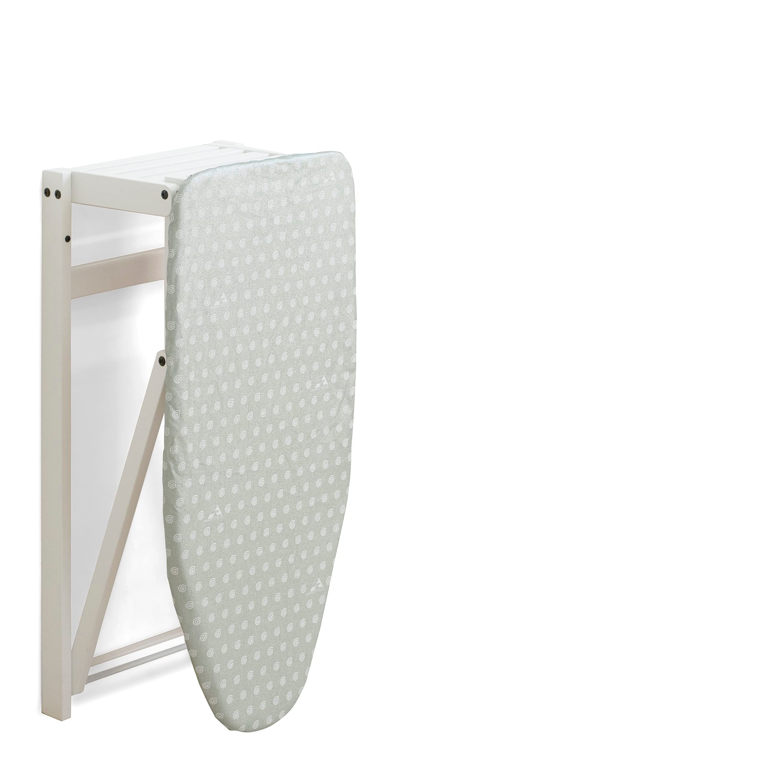 ARIT - Planche à repasser STIROJOLLY, Planche à repasser murale, facile à fixer avec les chevilles incluses - couleur blanche - 5