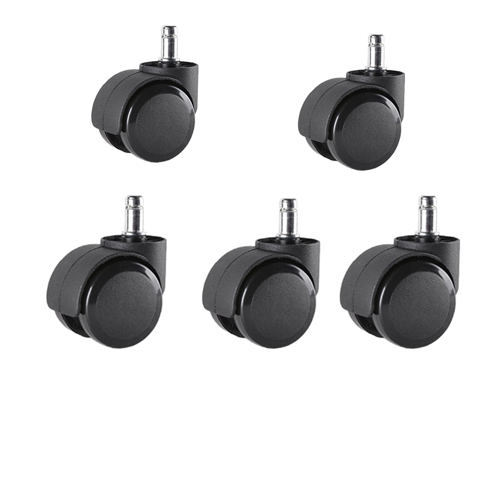 Lot De 5 Roulettes Chaise De Bureau,11 X 22 Mm Roulette Chaise Bureau, Rotation à 360 Degrés Sans Rayures, Pas Besoin De Tapis De Protection De Sol. | Leroy Merlin