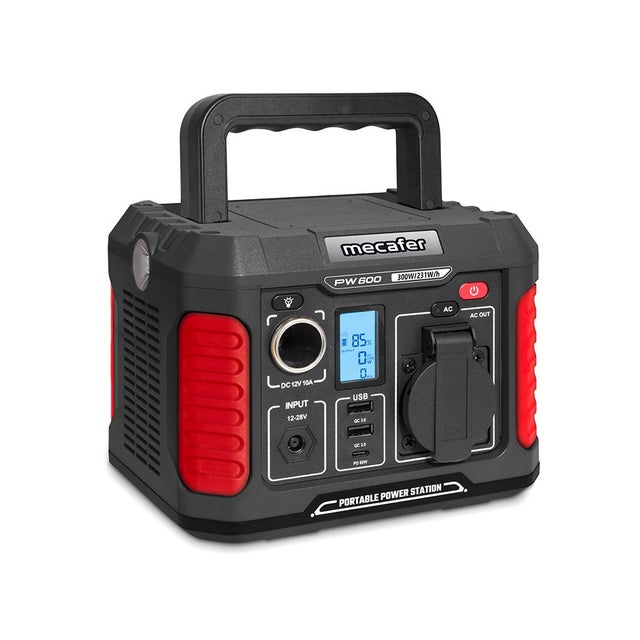Station d'énergie LITHIUM Mecafer PW600 600W batterie 231w/h avec écran digital de contrôle