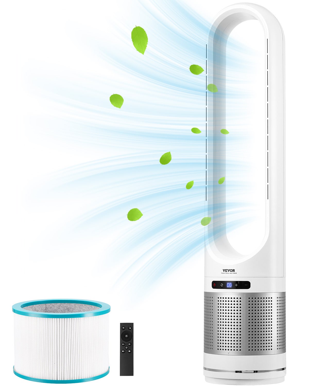 Ventilateur sans pales avec purificateur d'air