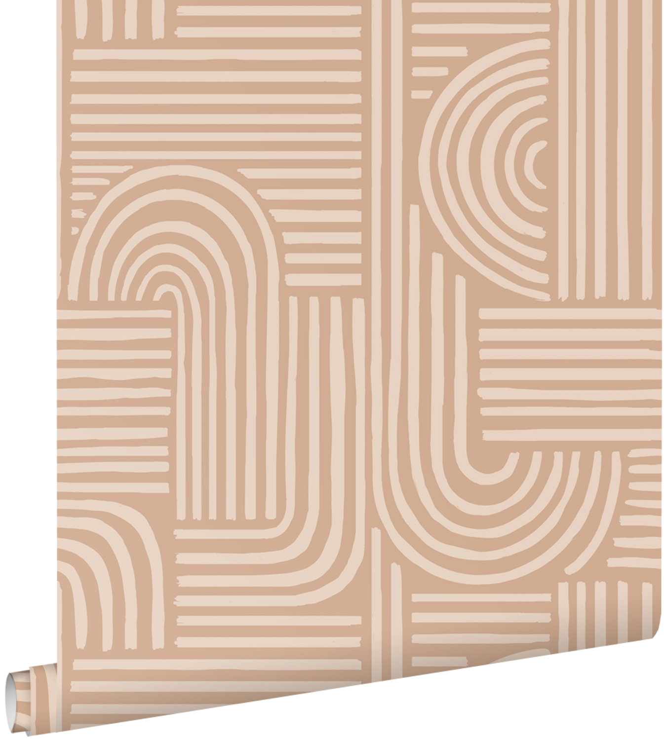 Tapeta graficzny motyw 3D jasnej terakoty - 53 cm x 10.05 m - ESTAHOME