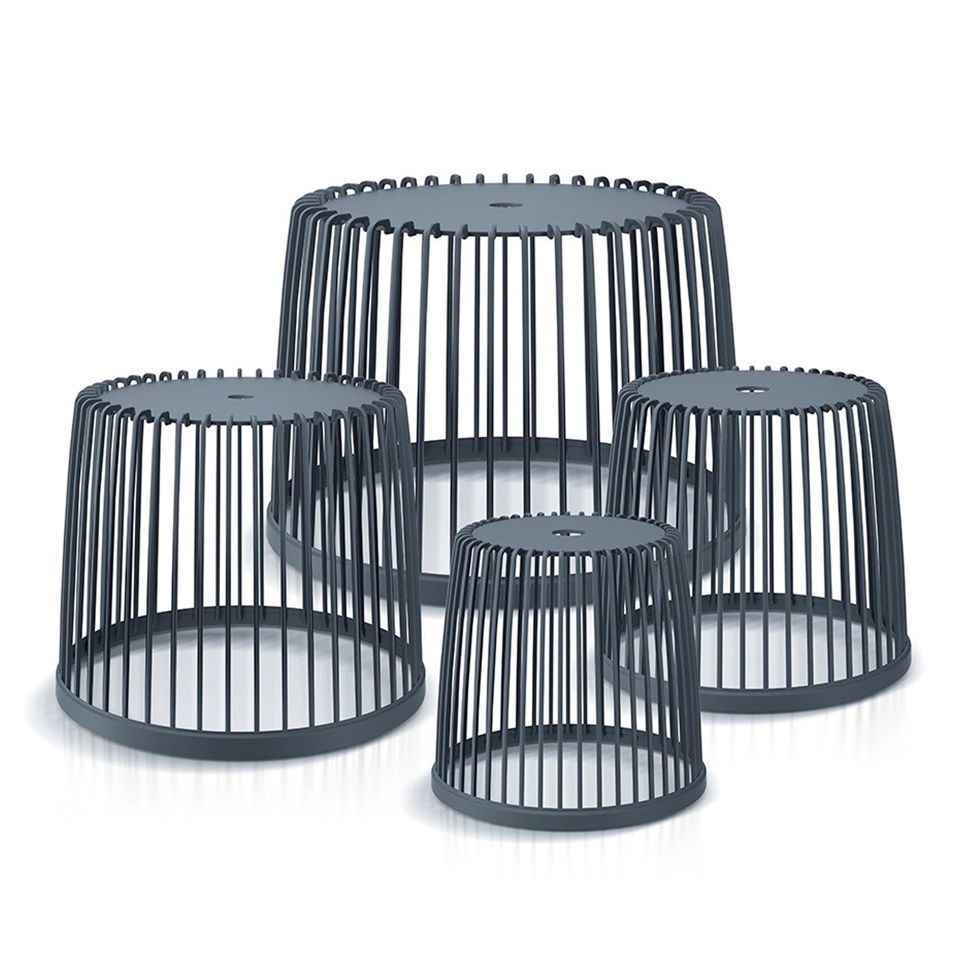Supporto Per Cesto Da Giardino CLUBO – Tavolino Decorativo 50L – Antracite 45x45x41 Cm