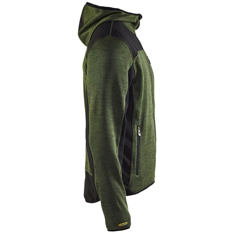 Veste tricotée à capuche Vert armée/Noir - Blaklader - Taille 2XL - 4