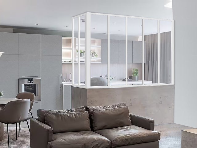 Verrière d'angle atelier en aluminium thermolaqué blanc 150 x 60 x 130 cm (L x l x H) – BAYVIEW
