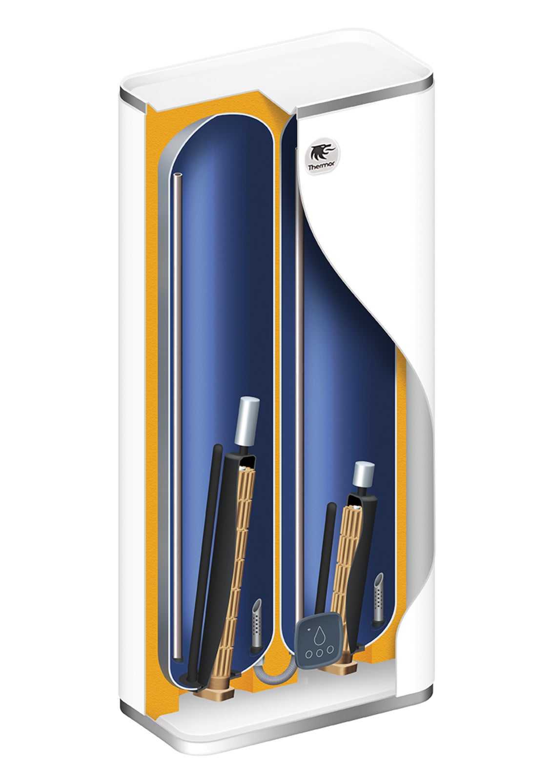 THERMOR - Chauffe-eau électrique Malicio 3 100L blanc multiposition - 231081 - 2