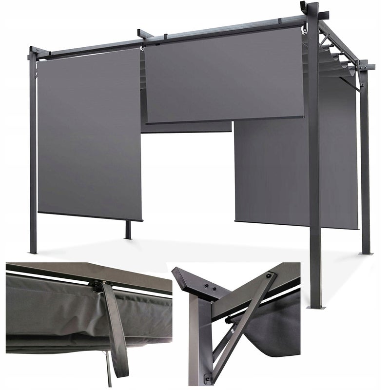 Pergola Tarasowa Hardmaister Zadaszenie Na Ogród Sprint Plus 3x4 Antracyt 1 szt