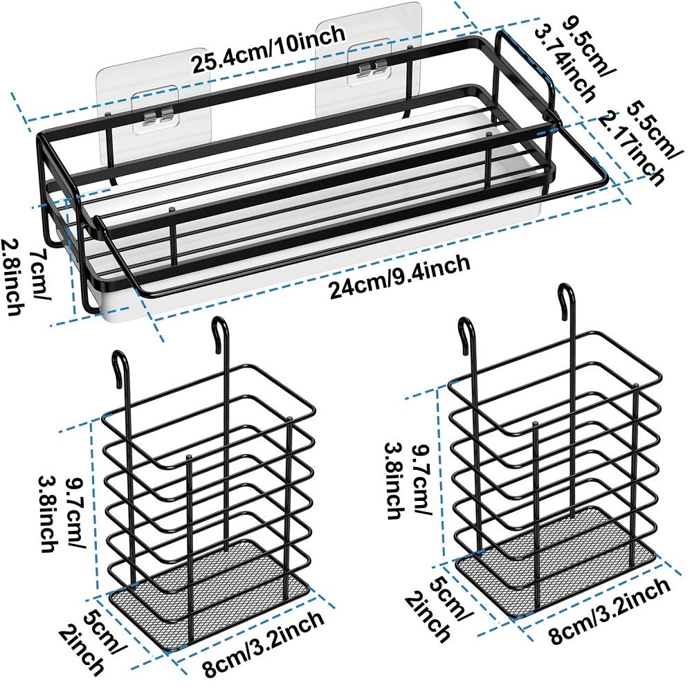 Porte Éponge Évier Pour Cuisine Et Baguettes - Support En Acier Au Carbone Rangement Pour Evier 99137260 Porte Éponge Évier Pour Cuisine Et Baguettes - Support En Acier Au Carbone Rangement Pour Evier 99137260