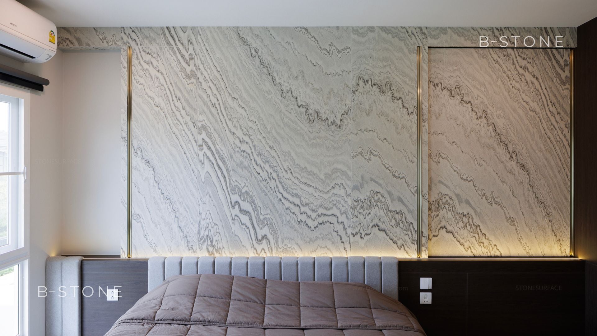 Feuille de Marbre Brut 100% Naturelle B-Stone Milan 2400x1200mm - 2,88m2 - 4