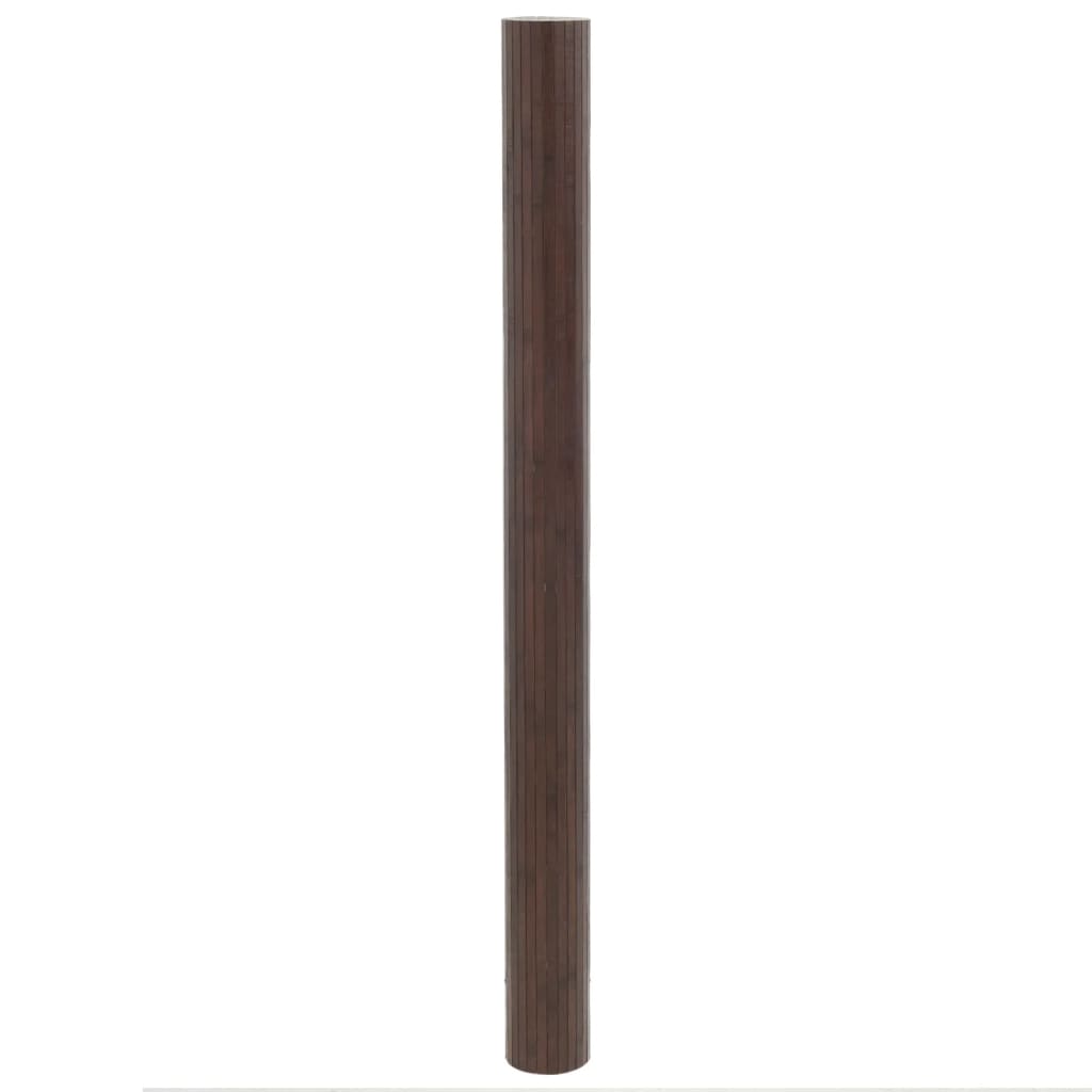 Tapis rectangulaire marron foncé 80x200 bambou - 3